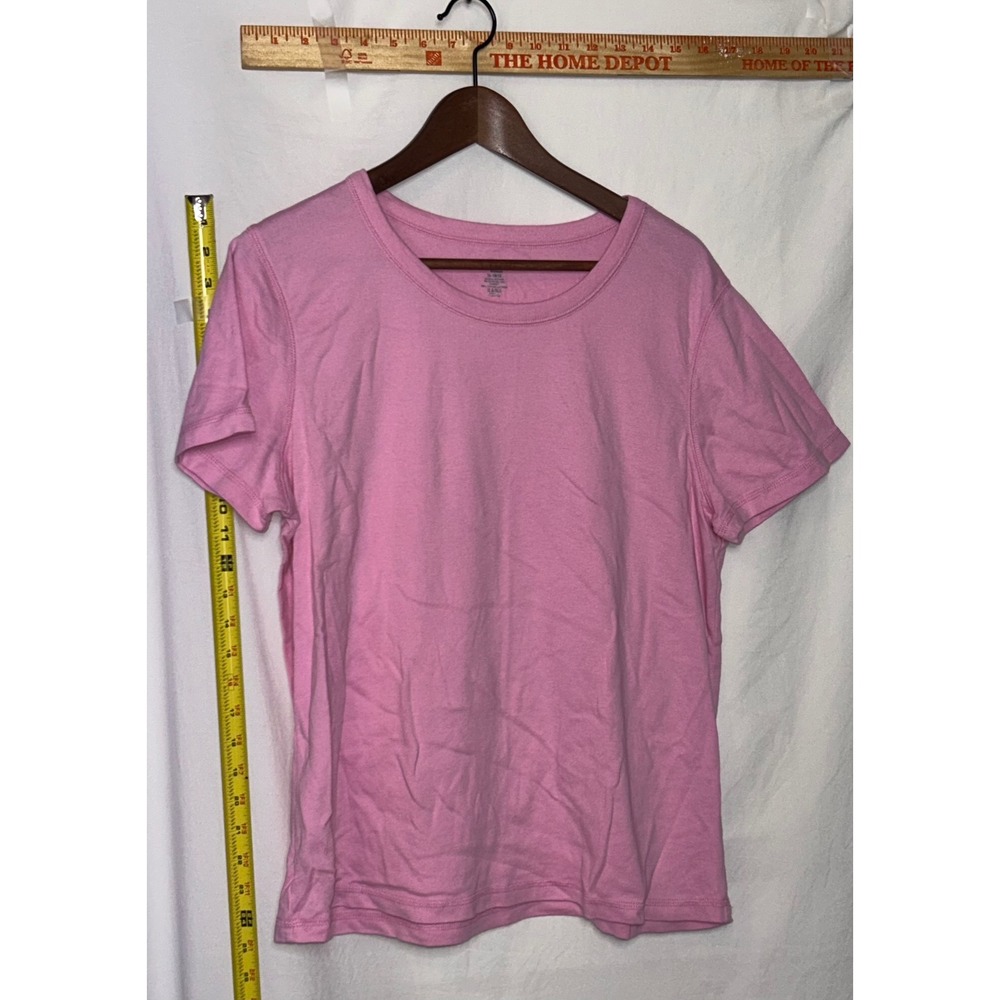 Adonna Woman Pink Cotton Short Sleeve T Shirt Top Plus Size 16 18 1X